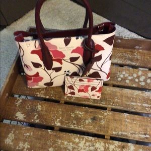Kate Spade small tote and matching wallet